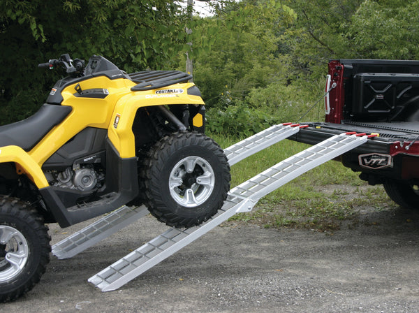 Rampe De Chargement Pliable En Aluminium 223 Cm – 340 Kg, Antidérapante Pour Moto, Quad, VTT, Scooter – Idéale Remorque & Camionnette