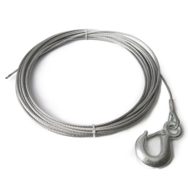 Câble avec crochet pour treuil - Diamètre de câble : 7 mm - Charge de  rupture du câble : 3750 kg - longueur du câble : 15 m - huchez20treuils